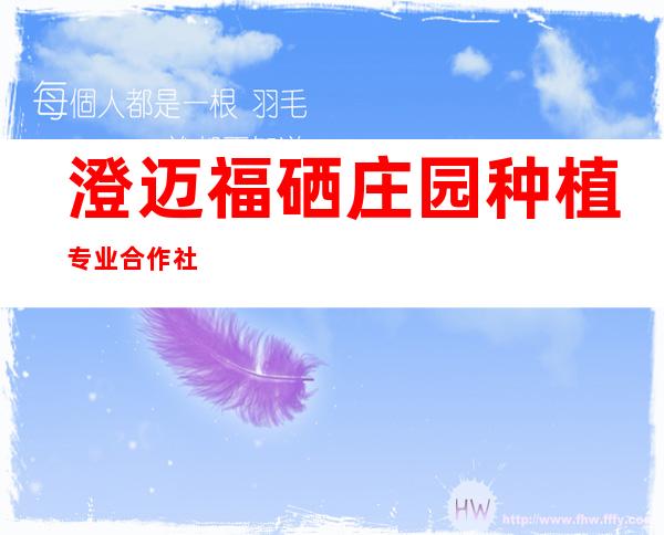 澄迈福硒庄园种植专业合作社